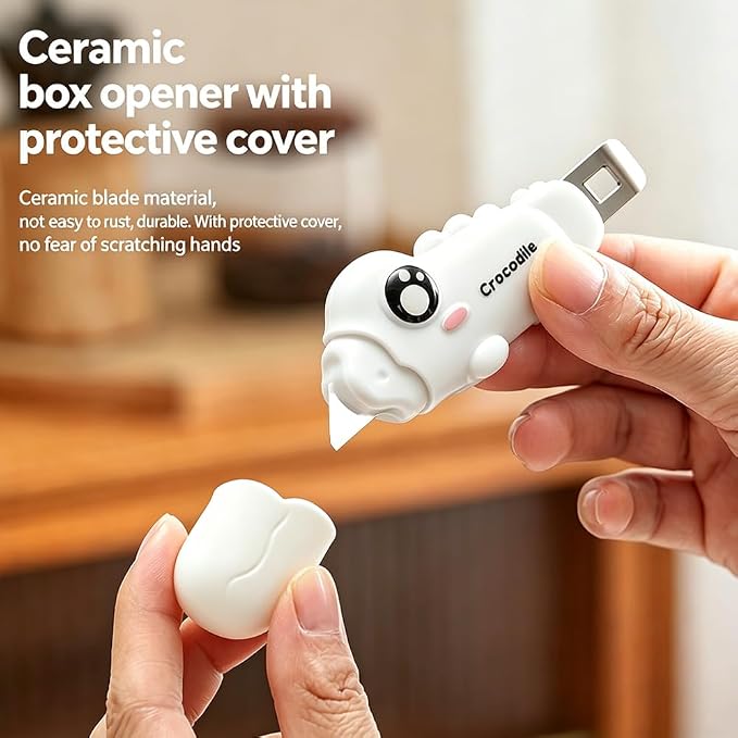 2-Pack Multi-functional Mini Vial Opener,Stainless Steel Crimp Cap Remover for Vials,With Ceramic Box Cutter,For Package Opening