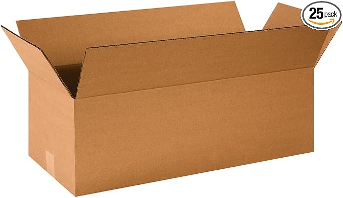 AVIDITI 24 x 10 x 8" Long Corrugated Boxes 24"L x 10"W x 8"H, Pack of 25 | Shipping, Packaging, Moving, Storage Box for Home or Business, Strong Wholesale Bulk Boxes