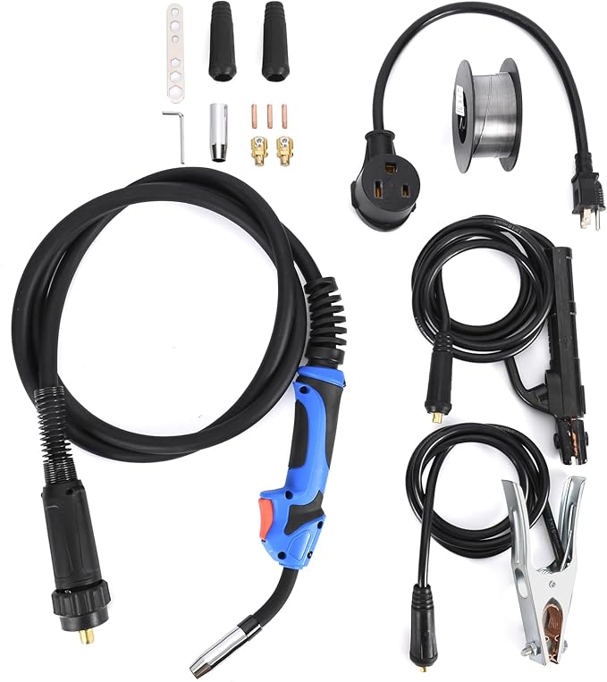 S7 200A 4-in-1 MIG Welder 110V/220V, Gas & Gasless Flux Core Welding Machine, Lift TIG/Stick/MMA Welder, Synergic Control, Large Digital Display, IGBT Inverter for DIY, Home Repair, Garage