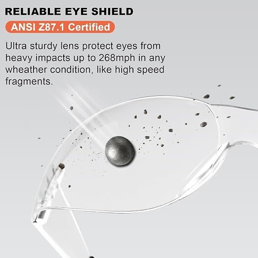 ANSI Z87.1 Safety Glasses Men Women 120 pack(60pack clear safety glasses+60pack safety sunglasses) Scratch & Impact Resistant eye protection glasses for Construction, Outdoor Sports & Work