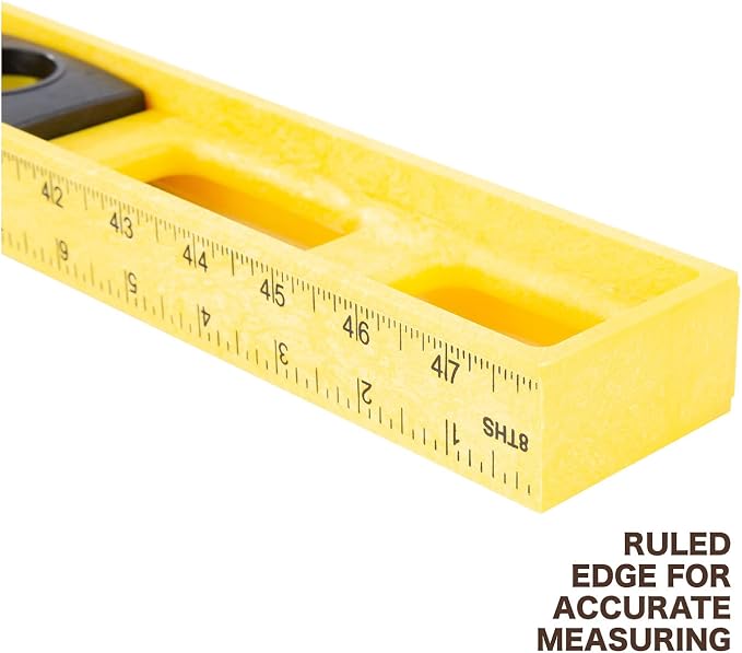 MAYES 4ft Level, 48 Inch Level Made in the USA, Won’t Scratch Work Surfaces