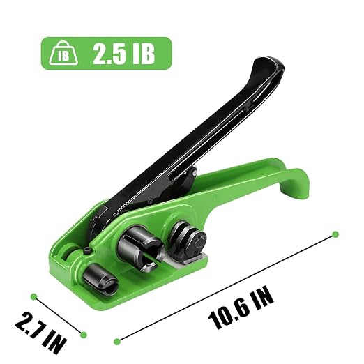 Heavy Duty Banding Strapping Tensioner & Cutter Manual Packaging Tools Windlass for 1/2"-3/4" Width Polyproplyn Poly Woven Composite Cord Strap(Compatible Polyester)