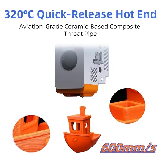 2PK 0.4MM Ceramic Hotend for Anycubic Kobra S1 Combo Hotend Kit Upgraded Thermistor Print Head Block Heating Cartridge with Extra 3 Hardened Steel Nozzle for Anycubic Kobra S1