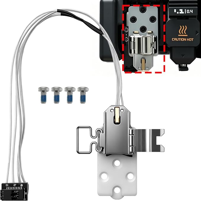 for Bambu Lab H2D/H2C Hotend Heating Assembly - Left,Zirconia Ceramic Base with Pre-Installed Thermistor & Heater Cartridge – Excellent Thermal Insulation– Quick-Clamp Design for Bambu H2C H2D Parts