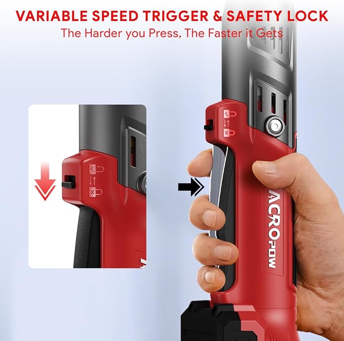 3/8" Cordless Ratchet Wrench for Milwaukee 18V Battery, Brushless Motor | 74Ft-Lbs Electric Ratchet with Variable Speed, 1/2" & 1/4" Adapters, 3" Extension Bar (Tool Only)