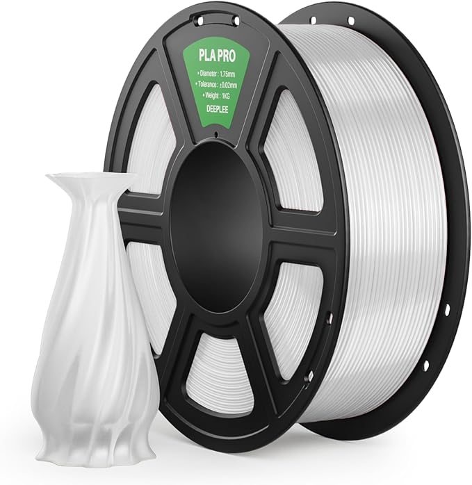 PLA PRO Filament 1.75mm, Stronger Toughness 3D Printer Filament, PLA Filament Dimensional Accuracy +/- 0.02 mm, Neatly Wound, Fits Most FDM 3D Printer, 1KG Translucent