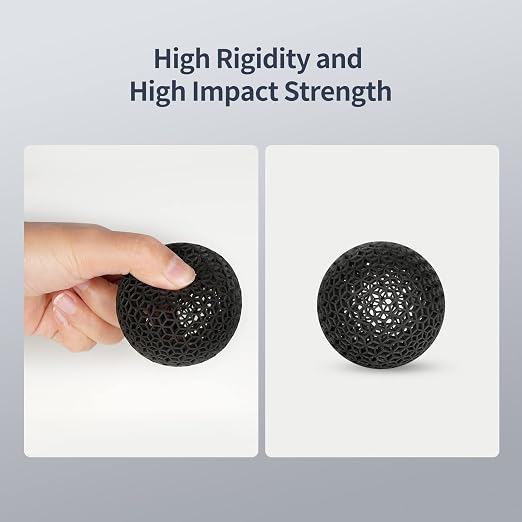 ANYCUBIC Tough Resin 2.0, 3D Printer Resin with Upgraded High Toughness and High Precision, 365-405nm Fast Curing 3D Resin for 4K 8K LCD/DLP/SLA 3D Printing (Black+Black, 2kg)