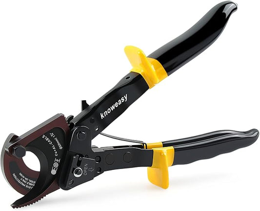 Ratchet Cable Cutter,Knoweasy Upgraded Cable Cutter and Ratchet Wire Cutter Works for Aluminum and Multi-core Cables up to 240mm