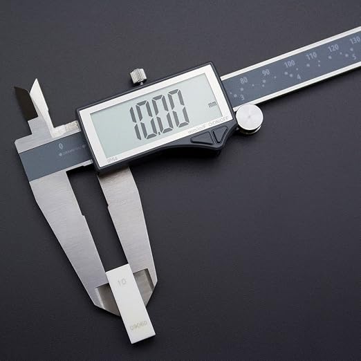 Clockwise Tools IP54 Grade Digital Caliper, DCLR-1205 0-12" /300mm, Inch/Metric/Fractions Conversion, Stainless Steel, Large LCD Screen