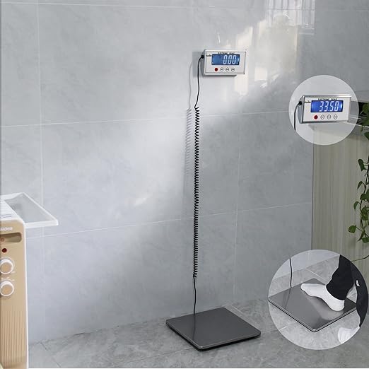 Digital Shipping Scale, 440lb Heavy Duty Stainless Steel Postal Scale for Packages, Mailing,Ideal for Home, Office, Warehouse & Shipping Business, Includes Manual & Adapter