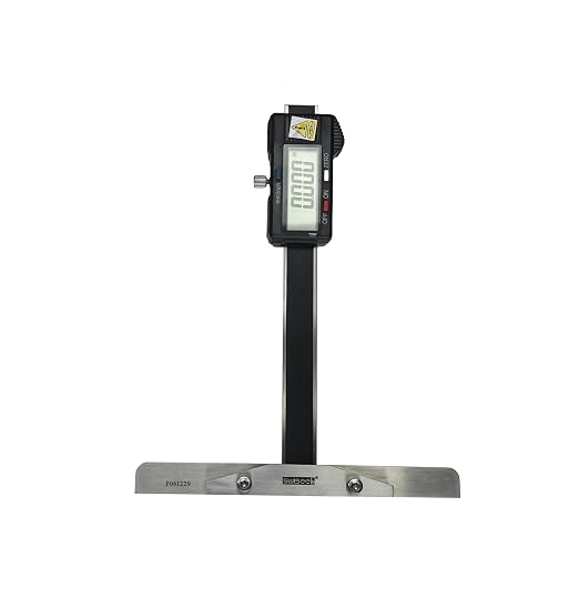 Digital Depth Caliper with Detachable Wide Jaw Bridge - 0-6"/150mm Stainless Steel Depth Gauge, 0.001" Precision, Extra-Large LCD Screen for Professionals, Machining & DIY Measurements