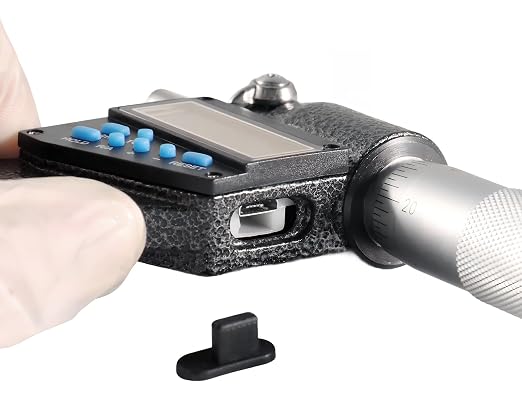 Accusize Industrial Tools 3-4''/75-100 mm 7 Keys Electronic Digital Outside Micrometers, 0.00005'' Or 0.001 mm Resolution, Ac21-4022 | IP54 Rated, 0.00005"/0.001 mm Resolution, 7-Key, ±0.003" Accuracy