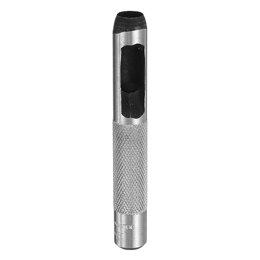 HARFINGTON Leather Round Hole Punch, 9mm Hollow Hole Puncher Cutter Carbon Steel Circle Hole Punching Cutting Tool for Belt/DIY Leather Craft
