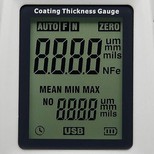 Coating Thickness Gauge Digital Paint Thickness Meter Tester with Tool Box Range 0~1500um