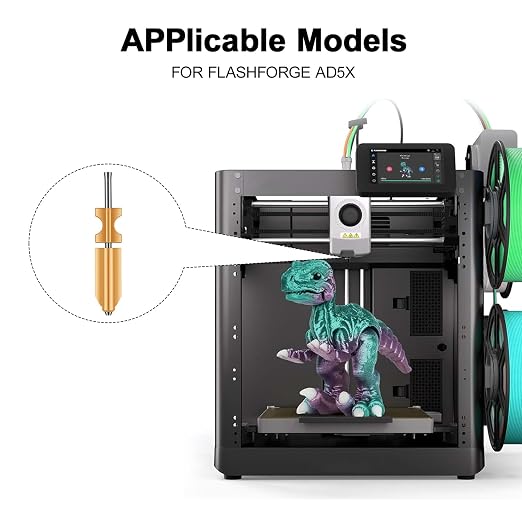 2PK Upgraded 0.4mm Hotend Kit for Flashforge AD5X Quick-Detachable Nozzle Extruder, Rapid Heating, with Extra 2PCS Silicone Cover 2PCS Nozzle Brush