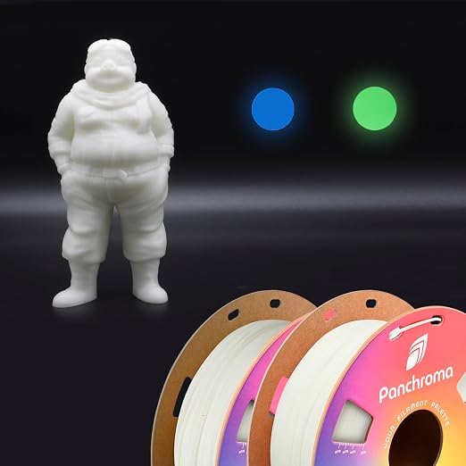 Polymaker Panchroma Glow PLA Filament 1.75mm for 3D Printing, 1kg, Green | Neatly Wound, Glow in the Dark, Easy Print & Smooth Feeding, Compatible with Bambu Lab & Most 3D Printers