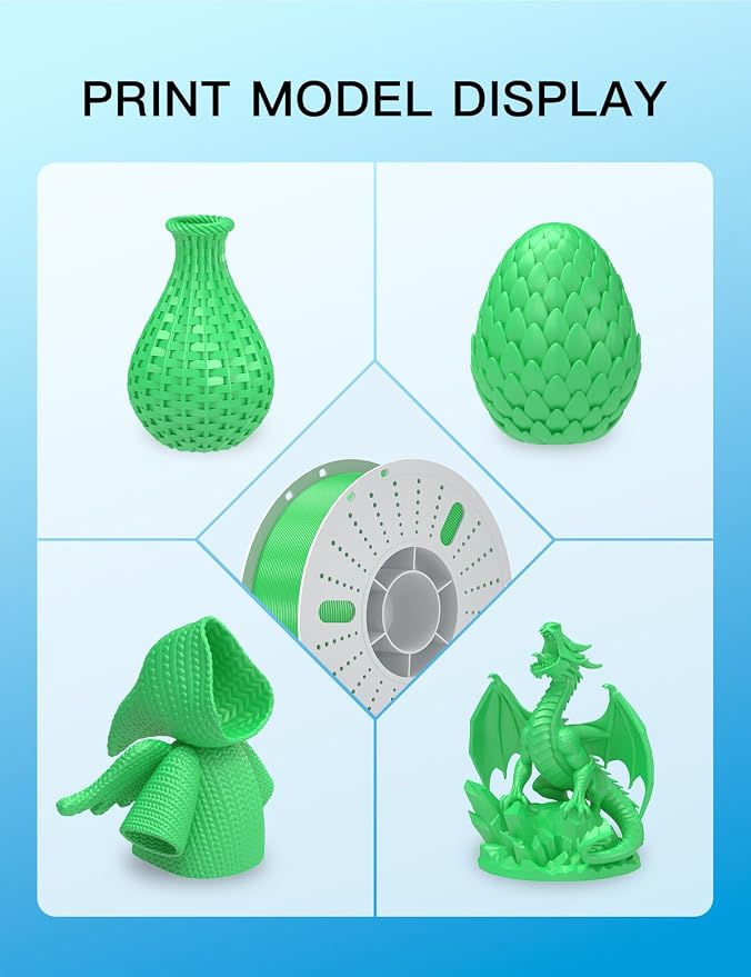 PINBALL PETG 3D Printer Filament 1.75mm High Precision Durable Moisture-Proof Strong Filament Mith Better Flow Dimensional Accuracy +/- 0.02mm Suitable for Most FDM 3D Printers 2 Kilograms Turquoise