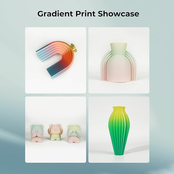 Creality PLA Filament 1.75mm Rainbow, 3D Printer Filament 1kg (2.2lbs) Spool, High Toughness & Warp-Free, Dimensional Precision ±0.03mm, Printing Filament for All FDM 3D Printers