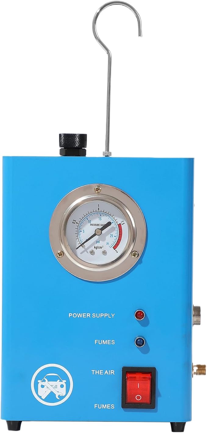 Automotive Smoke Leak Detector, Smoke Machine with Built in Air Pump Pressure Gauge, 12V DC Smoke Leak Detector, Diagnostic Leak Tester Tools for Car, EVAP, Vacuum, Fuel and More Leak Testing