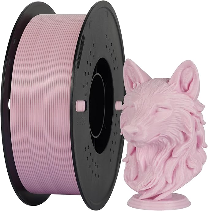 Kingroon PETG 3D Printer Filament, High Strength, Low Warping, Odorless, Dimensional Accuracy +/- 0.02 mm, 1kg Spool(2.2lbs), 1.75 mm, Pink