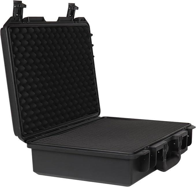 IP67 Waterproof Protective Hard Case with Custom Foam Insert, 18", Black | Tool Box For Technicians And Photographers; Fits Tools, Cameras, Drones, Audio Gear, Electronics And Test Instruments