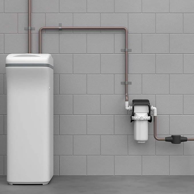 EcoPure EPWHE Whole Home Pivotal Water Filtration System – Reduces Sediment & Chlorine Taste & Odor – Installs on Main Water Line – 6-Month Filter Included – Tool-Free, Mess-Free Changes