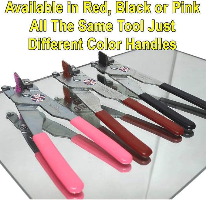 Stained Glass Cutter, Made in UK Professional 2-in-1 Stained Glass Cutting Tool with Built-in Running Pliers and Carbide Scoring Wheel – So No Reaching for Two Tools, Incl. Step-by-Step Cutting Guide