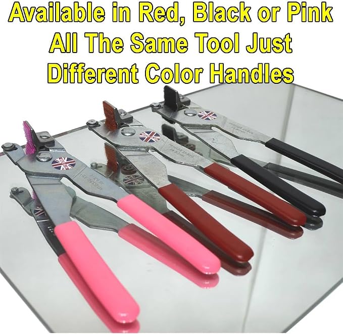 Mirror Cutter – For Thick Glass - Mirror Cutting Tool, Running Pliers Built-In for Breaking, 2-In-1 Tool inc Oil & Instructions How to Cut Glass & Tile Easily for Professional DIY Projects, Made in UK