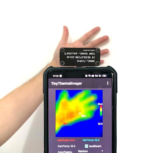 TIOP01 Type-C Thermal Camera for Android 32x32-20℃~1000℃ | clear imaging, accurate temperature detection, easy to use for daily inspection and quick fault checking