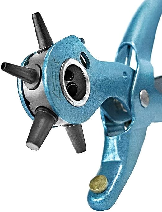 Herm Sprenger Leather Hole Punch Made in Germany Professional Tool Revolving Blue Hole Maker for Leather Products Belt Watch Strap Saddle Bridle Handbag Shoes Stirrup Leather