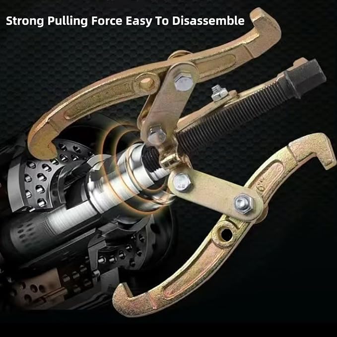3-Jaw Gear Puller, 2/3-Jaw Puller with Reversible Jaws for Removal of Pulley Flywheel Bearing Puller Tool Separate Lifting Device (10inch)