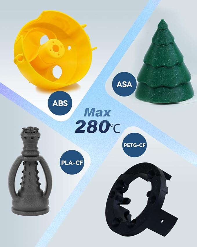 FLASHFORGE Adventurer 5M Series Assembled Extruder Kit | 3S Quick-Detachable Nozzle, Max 280℃ High Temperature, High Flow 32mm³/s Nozzle, For Adventurer 5M/5M Pro