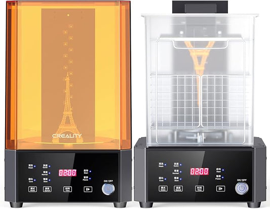 Creality Wash and Cure Station UW-01 2 in 1 Machine Resin 3D Printer UV Curing Rotary Box Bucket for LCD/DLP/SLA Washing Size 7.48x6.06x7.87 inches