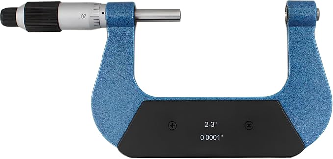 Accusize Industrial Tools Screw Thread Micrometer, 2-3", S916-C752 | 4 Anvil Sets: 24-14, 13-9, 8-5, 4.5-3.5 TPI, 0.001" Resolution, ±0.00016" Accuracy