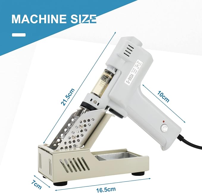 Desoldering Gun S-993A 110V 100W 50HZ Electric Desoldering Gun Solder Sucker Gun Suction Tin Gun with Vacuum Desordering Pump