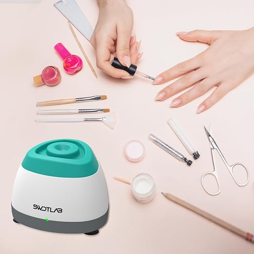 Mini Vortex Mixer 3500RPM, Touch Nail Polish Shaker Lash Glue Shaker, Lab Paint Shaker for Tattoo Ink Acrylic Paint Test Tubes, DC Brushless Motor, 3s Mix, Silicone Cap (Green)