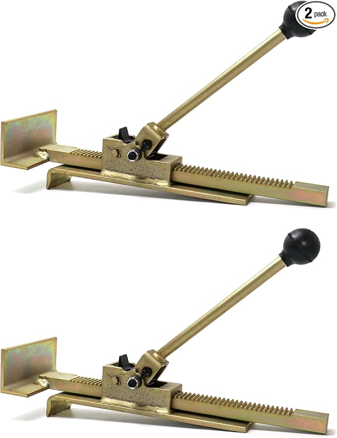 QWORK Hardwood Flooring Jack, 2 Pack Flooring Jack and Positioning Tool for Straighten and Installing Hardwood Floors, Easy Ratcheting Mechanism