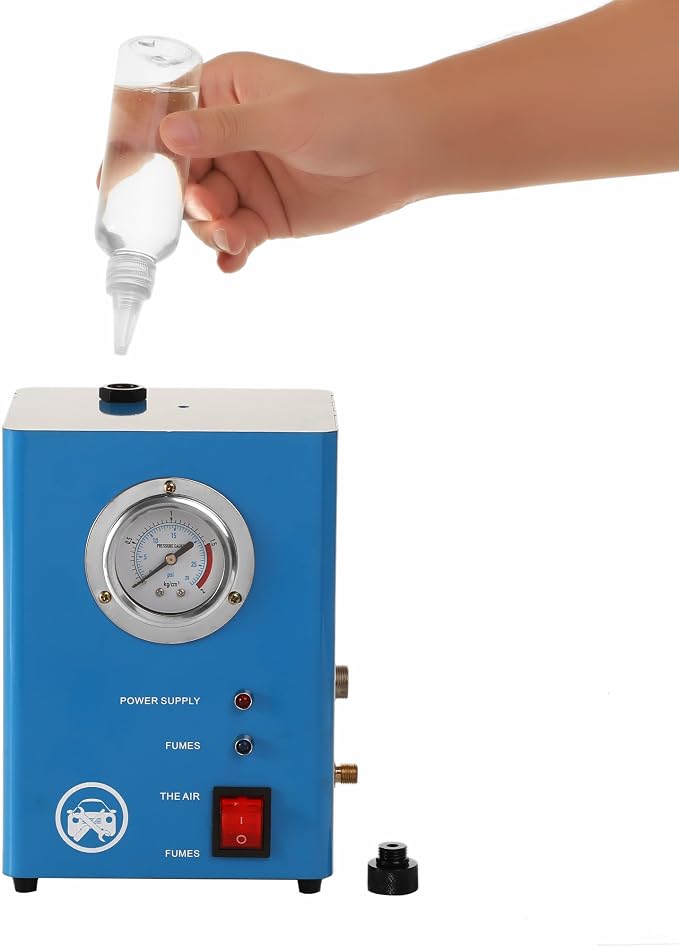 Automotive Smoke Leak Detector, Smoke Machine with Built in Air Pump Pressure Gauge, 12V DC Smoke Leak Detector, Diagnostic Leak Tester Tools for Car, EVAP, Vacuum, Fuel and More Leak Testing