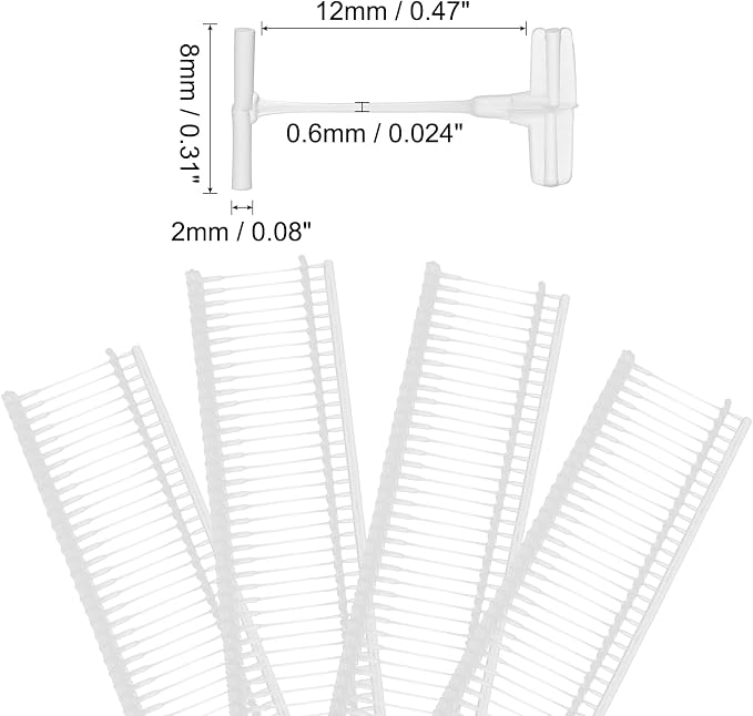 uxcell 5000pcs Standard Tagging Gun Fasteners 12mm Tagging Barbs Pins PP Plastic Tag for Price Tagging Gun, Clothing Tags Gun Attachments for Clothes Bag Fabric, White