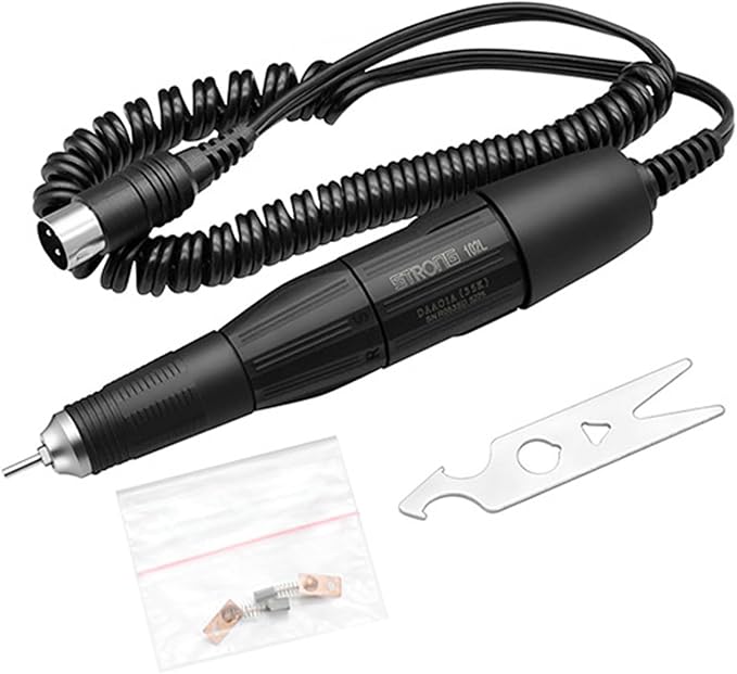 35K RPM Micromotor Polisher with Micro Motor Handle, Micromotor for Jewelry,Ceramics,Silicone,Glasswork,Woodcarving (102L, 3.175mm)