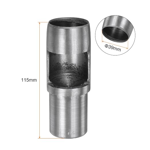 HARFINGTON Hollow Punch for Leather 39mm Round Hole Punch Tool for Belt Puncher Carbon Steel Single Punch for Watch Belts Cut Leather Craft Rubber Paper Fabric Plastic Soft Material