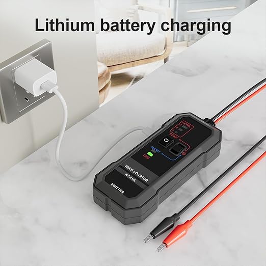 NOYAFA Underground Wire Locator, Underground Cable Locator for Pet Fence Buried Sprinkler Valve, Electrical Wire Tracer Cable Tester for Locating Irrigation Tone Generator Kit