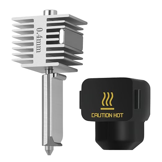 Upgrade A1/ A1 Mini/ A2L Quick-Swap Hotend 0.4mm Hardened Steel Nozzle Fast Speed&High Temp Integrated Structure Hot End with Silicone Cover Compatible with Bambu Lab A1/ A1 Mini/ A2L 3D Printers
