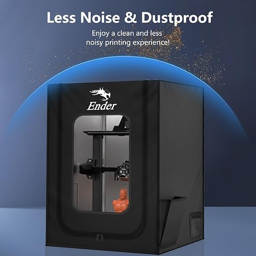 Creality Official 3D Printer Enclosure with Fan Interface, 550 * 650 * 750mm Fireproof Dustproof Constant Temperature Protective Cover for Creality Hi/Ender 3 V3/3 V3 SE/3 V3 KE/Ender 3 S1/3 S1 Pro