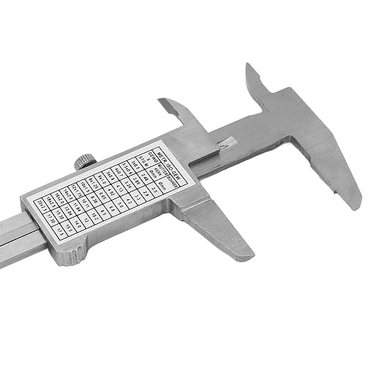 Vernier Caliper, 3" Stainless Steel Caliper Measuring Tool,0‑50mm Manual Micrometer with Storage Bag for Mechanical Tools