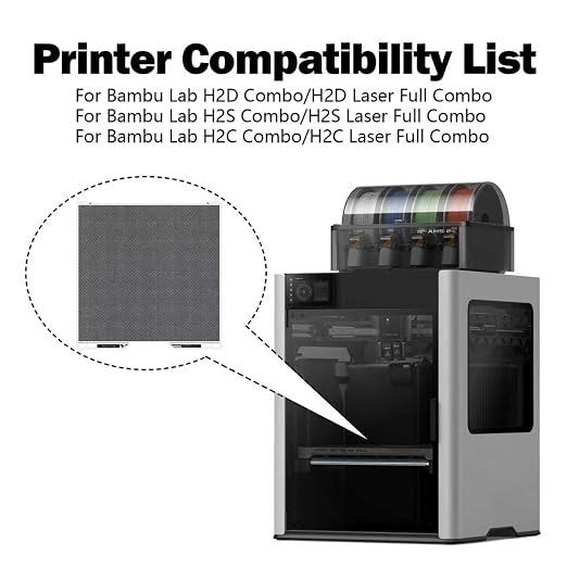 HzdaDeve H2C/H2D/H2S Vision Encoder Accuracy to A New Level 335X346.5MM Advanced Calibration Tool 5-Minute Calibration for Weeks-Long Accuracy for Bambu Lab H2D Combo/H2S Combo 3D Printer