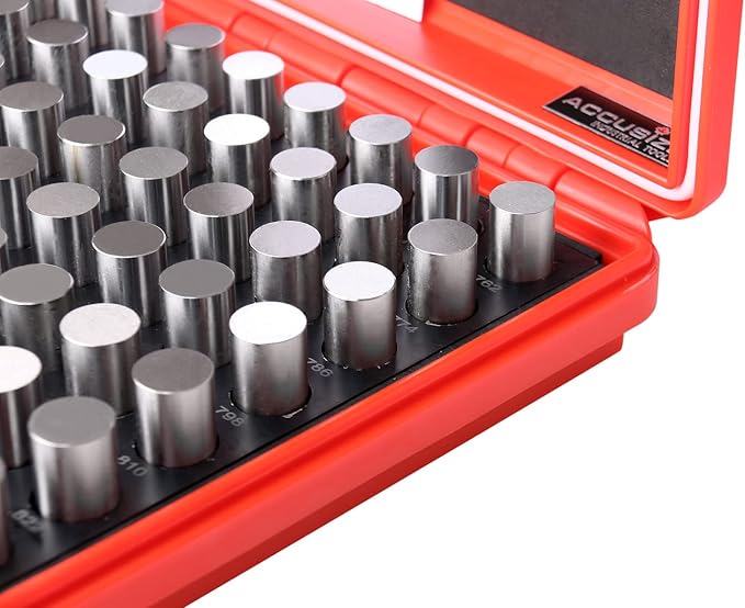 Accusize Industrial Tools 82 Pc 0.751'' To 0.832'' plus Pin Gauge Set, Class Zz, 2'' Overall Length, P5(+) | 82 Pc, Class ZZ, Plus Tolerance, 2" OAL, Steel, Electro-Etched Sizes