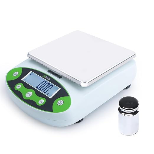 U.S. Solid Digital Precision Balance 500g x 0.01g, Lab Scale with 200g Calibration Weight, 12 Weighing Units, AC 100V-240V & DC 9V, Piece Counting