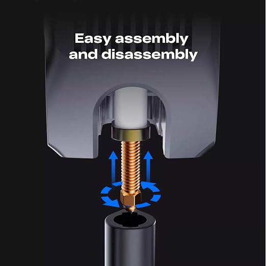 Creality K2 Plus Silicon Carbide Nozzle 0.6mm, High Wear Resistance & High Flow Nozzle for K2/K2 Pro/K2 Plus/Creality Hi 3D Printers, Swift Installation