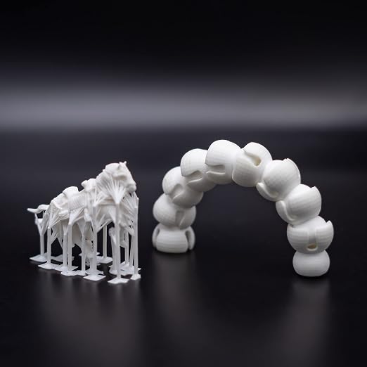 Siraya Tech Fast Mecha ABS-Like Scratch Resistant 3D Printer Resin 405nm UV-Curing Non-Brittle High Precision 3D Printing Liquid Standard Photopolymer Resin for LCD DLP 3D Printing (Mecha White, 1kg)